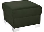 Hocker DOMO COLLECTION "Anzio", grün, B:59cm H:43cm T:59cm, Hocker, Hocker, wahlweise mit Federkern