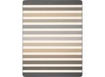 Wohndecke BIEDERLACK "Horizon nature", grau, B:180cm L:220cm, Baumwolle, Polyacryl, Polyester, Wohndecken, Wohndecke, modernes Streifendesign, mit Zierstich