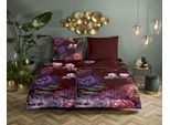 Descanso Wendebettwäsche »Bloomie«, Baumwolle, Satin, 135x200, Biese, Reissverschluss, Wendeoptik, Blumen