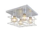 Globo Deckenleuchte , Zinkfarben , Metall , 40x26x40 cm , Lampen & Leuchten, Innenbeleuchtung, Deckenleuchten, Deckenleuchten
