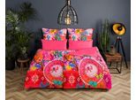 hip Wendebettwäsche »Giselah«, Mako-Satin, 135x200, Reissverschluss, Wendeoptik, Mandala, Bunt, Rosa