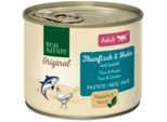 REAL NATURE Original Nassfutter Katze, Adult, Thunfisch und Huhn mit Leinöl 24x200 g