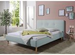 Polsterbett MAINTAL "Lonepine", blau (aqua), B:153cm H:97cm L:208cm, Betten, Polsterbett, Bettseiten zerlegt, ohne Bettkasten