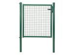Zauneinzeltür ALBERTS "Wellengitter-Einzeltor mit Zubehör", grün, B:100cm H:125cm, Stahl, Tore, Höhe: 75 - 200 cm, Breite: 100 bis 131 cm