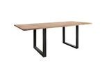 Livetastic Esstisch , Akaziefarben , Holz , Akazie , massiv , rechteckig , Kufe , 90x77x140 cm , ausziehbar , Esszimmer, Esstische, Esstische ausziehbar