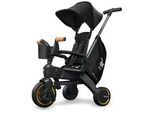 Doona Dreirad , Schwarz , Metall, Kunststoff , 33.9x25.1x33.9 cm , Rückenlehne, Fußstützen, höhenverstellbare Schubstange , Spielzeug, Kinderfahrzeuge, Dreiräder