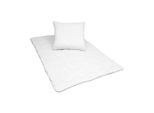 Premium 2-in-1 Seersucker Betten Set Decke 135x200 cm Kissen 80x80 cm kein Bezug nötig