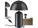 tectake® Retro-Tischlampe, Pilzdesign im 70er Jahre Stil, indirektes Licht, Kippschalter am Kabel, 25 x 37 cm