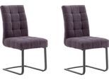 MCA furniture Freischwinger »Salta«, (Set), 2 St., Aqua Clean, (2er-Set), Gestell-Flachrohr, schwarz matt lackiert, Aqua Clean Bezug