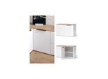 Vicco Eckkommode Wido Weiß Eiche 80 x 50 cm mit Tür