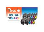 Peach B3219 XL 10 Druckerpatronen XL (4*bk, 2*c/2*m/2*y) ersetzt Brother LC-3219XL für z.B. Brother MFCJ 5330 DW, Brother MFCJ 5730 DW (wiederaufbereitet)