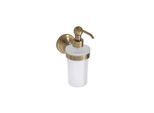 Brillantbad BETRO BRONZE Seifenspender Messing Glas Bronze 80x190x120 mm, 230 ml für Bad & Küche >> zum Bohren