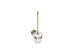 Brillantbad BETRO BRONZE WC-Bürstengarnitur Messing Glas Bronze 110x360x145 mm für Bad & WC >> zum Bohren