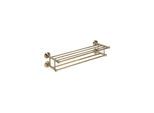 Brillantbad BETRO BRONZE Doppelhandtuchablage Messing Bronze 665x165x225 mm für Bad & Küche >> zum Bohren