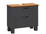 Home affaire Waschbeckenunterschrank »Rodby«, FSC®-zertifiziertes Massivholz, Griffe Metall, Breite 60cm, Höhe 55cm