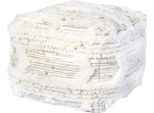 Kayoom Pouf »Bohist 425 50cm x 50cm, Strukturen mit Fransen und Quasten«, (1 St.), handgefertigt, Unikat, sehr gut...