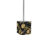 Sanilo WC-Garnitur »Golden Leaves«, 2 St., aus Polyresin (Kunststein), kräftige Farben, mit auswechlbarem Bürstenkopf