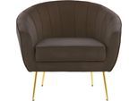 Kayoom Sessel »Sofa Doreen 125, komfortabler Sessel, einfarbige Gestaltung«, (1 St.), modern, platzsparend, pflegeleicht, samtweicher Bezug aus Stoff
