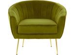 Kayoom Sessel »Sofa Doreen 125, komfortabler Sessel, einfarbige Gestaltung«, (1 St.), modern, platzsparend, pflegeleicht, samtweicher Bezug aus Stoff