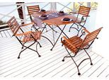 Garten-Essgruppe MERXX "Schlossgarten", braun (braun,), Sitzmöbel-Sets, Garten-Essgruppe