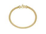 Armband SMART JEWEL "Himbeerkette mit Zirkonia Steinen, Silber 925", gold, Armbänder, Damen, 19cm, Silber 925 (Sterlingsilber), Armband