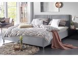 Polsterbett "Elba", grau, B:190cm L:210cm, Bezug Bett: Microfaser (100% Polyester) oder Strukturstoff (77% Polyester, 23% Viskose);Bonnell-Federkernmatratze: 51% Polypropylen, 39% Polyester und 10% Baumwolle;Kaltschaummatratze: 100% Polyester, Bezug abnehm- und waschbar bis 60C, WESTFALIA SCHLAFKOMFORT, Betten, Polsterbett, wahlweise mit LED-Beleuchtung