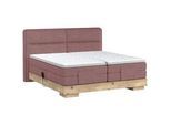 Valnatura Boxspringbett , Braun, Eichefarben , Textil , Eiche , massiv , H2 , 7-Zonen , Höhe ca. 17,5 cm , 160x200 cm , Fsc, Reach, Made in EU, Oeko-Tex® Standard 100 , gepolstertes Kopfteil, Stoffauswahl, Topper geteilt, in verschiedenen Größen erhältlich, Matratze in verschiedenen Härtegraden erhältlich , Holzmöbel, Holzbetten, Boxspringbetten Holz