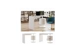 Vicco Schreibtisch Lara Weiß Hochglanz 120 x 50 cm 2 Schubladen