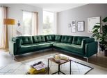 Wohnlandschaft TRENDS BY HG "Landau U-Form", grün, B:265cm H:75cm T:264cm, Sofas, Wohnlandschaft, in Cord-Stoff mit Metallfuß
