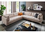 Trends by HG Wohnlandschaft »Landau U-Form«, in Cord-Stoff mit Metallfuss