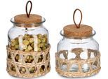 Zeller Present Vorratsglas »Boho«, (Set, 2 tlg.), Makramee-Optik
