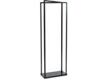 Kaminholzregal WESTMANN "Xavier", schwarz, B:40cm H:120cm T:20cm, Metall, Stahl, Kaminholzlager, Kaminholzregal, schwarz, BxTxH: 40x20x120cm