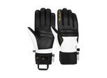 Skihandschuhe REUSCH "Mikaela Shiffrin R-TEX XT", Damen, Gr. 7, schwarz-weiß (schwarz, weiß), 51% Polyester, 7% Lederimitat, mehrfarbig, Handschuhe, mit wasserdichter und atmungsaktiver Funktion