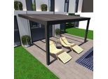 Schweng Terrassenüberdachung S400, 16mm Polycarbonat, Anthrazit, 4,06m x 3,05m