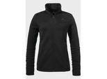 Fleecejacke SCHÖFFEL "Ski Fleece Jk Style Pine WMS", Damen, Gr. 40, schwarz (9990, schwarz), Oberstoff: 100% Polyester, regular fit, hoch geschlossener Ausschnitt, Jacken Fleecejacke