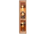 Carryhome Vitrine , Kernbuche , Metall , Kernbuche , massiv , 4 Fächer , 43x203x40 cm , Typenauswahl, Beimöbel erhältlich, stehend, Beleuchtung , Holzmöbel, Holzschränke, Vitrinen Holz, Vitrinenschränke Holz