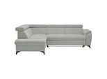 Stylife Ecksofa , Silberfarben , Textil , Ottomane links, L-Form , 260x203 cm , Bettkasten erhältlich, Stoffauswahl, seitenverkehrt erhältlich, Bettfunktion erhältlich, Hocker erhältlich , Wohnzimmer, Sofas & Couches, Wohnlandschaften, Ecksofas mit Schlaffunktion