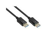 DisplayPort 2.0 Kabel Good Connections, bis 8K, bis 54 Gbit/s, Kupferleitungen, Verriegelungsschutz, Länge 0,5 m, schwarz