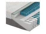 Novel Gel-Taschenfederkernmatratze , Grau, Weiß , Textil , H3 , rechteckig , 160x200 cm , Austria Gütezeichen, Made in Austria, Oeko-Tex® Standard 100 , Bezug abnehmbar/waschbar, optimale Belüftung, alternative Größen erhältlich , Schlafzimmer, Matratzen