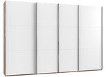 Schwebetürenschrank WIMEX "Level by fresh to go", weiß (plankeneichefarben, weiß), B:350cm H:236cm T:65cm, Schränke, Schwebetürenschrank, mit Synchronöffnung