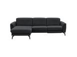 Valdera Ecksofa , Schieferfarben , Leder , Echtleder , Longlife-Leder, Semi-Anilinleder, Rindleder , Ottomane links, L-Form , 281x168 cm , Goldenes M , Typenauswahl, Fußauswahl, Lederauswahl, Stoffauswahl, planbar, Sitzqualitäten, seitenverkehrt erhältlich, Hocker erhältlich , Wohnzimmer, Sofas & Couches, Wohnlandschaften, Ecksofas