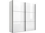 Moderano Schwebetürenschrank , Weiß , Metall , 8 Fächer , 2 Schubladen , 167x222x68 cm , Goldenes M, BQ - Bündnis für Qualität, Made in Germany , Typenauswahl, Beimöbel erhältlich, umfangreiches Zubehör erhältlich, in verschiedenen Größen erhältlich, in verschiedenen Holzdekoren erhältlich , Schlafzimmer, Komplette Schlafzimmer und Serien, Schlafzimmerserien