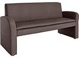 Hockerbank EXXPO - SOFA FASHION "Cortado, 3-Sitzer Küchensofa mit hohem Sitzkomfort", braun (lightbraun 2), B:182cm H:89cm T:67cm, Strukturstoff (88%Polyester, 12% Nylon) mit Absatz Luxuskunstleder;Luxus-Microfaser (Zusammensetzung: 10% Baumwolle, 90% Polyester), Hocker, Polsterbank, hohe Bodenfreiheit, schöne Detailverarbeitung