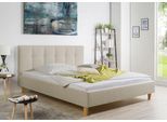 Polsterbett MAINTAL "Leesburg", beige (creme, beige), B:205cm H:99cm L:216cm, Betten, Polsterbett, Bettseiten zerlegt, ohne Bettkasten