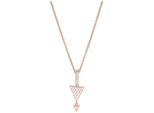 Kette mit Anhänger SMART JEWEL "Anhänger mit Zirkoniasteinen, rosé vergoldet, Silber 925", rosa (rosé vergoldet), Halsketten, Damen, 47cm, Silber 925 (Sterlingsilber)