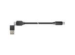 USB 2.0 Lade/-Datenkabel Good Connections PYTHON® Serie, 2-in-1, USB-A + USB-C an USB-C, Leistung 60 W, bis 480 Mbit/s, Textilmantel, Länge 1 m, schwarz