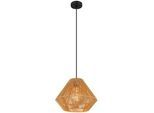 Globo Hängeleuchte , Naturfarben, Schwarz , Metall, Kunststoff, Naturmaterialien , 120 cm , Lampen & Leuchten, Innenbeleuchtung, Hängeleuchten, Pendelleuchten