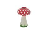 RICE Handbemalte Pilz Keramik Vase, Höhe 12, Ø 8 cm