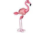 Globo Solarleuchte , Pink , Metall , 16x74x34 cm , Lampen & Leuchten, Außenbeleuchtung, Solarleuchten