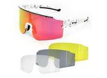 YEAZ Sport-Sonnenbrille Weiß/Blau SUNTHRILL Set